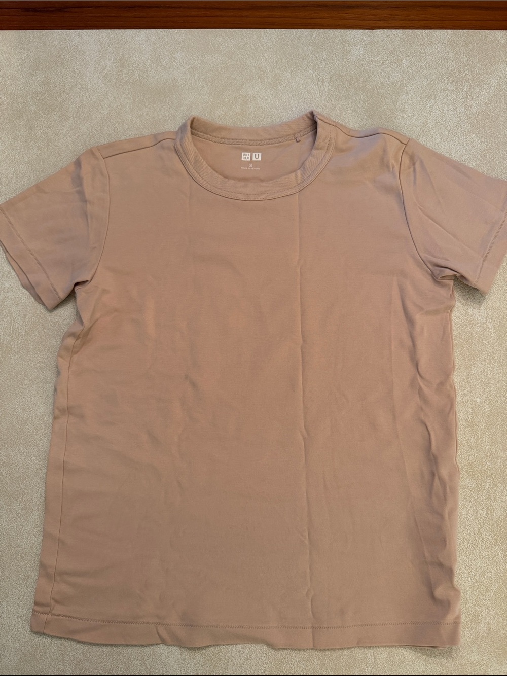 UNIQLO Women's Crew Neck T-Shirt in Dusty Rose